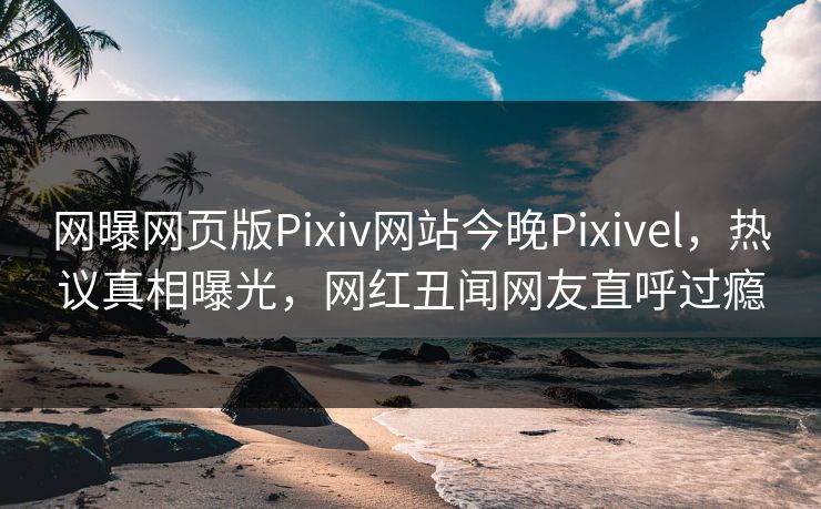 网曝网页版Pixiv网站今晚Pixivel，热议真相曝光，网红丑闻网友直呼过瘾