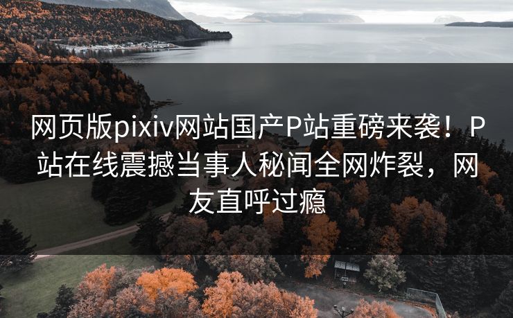 网页版pixiv网站国产P站重磅来袭！P站在线震撼当事人秘闻全网炸裂，网友直呼过瘾