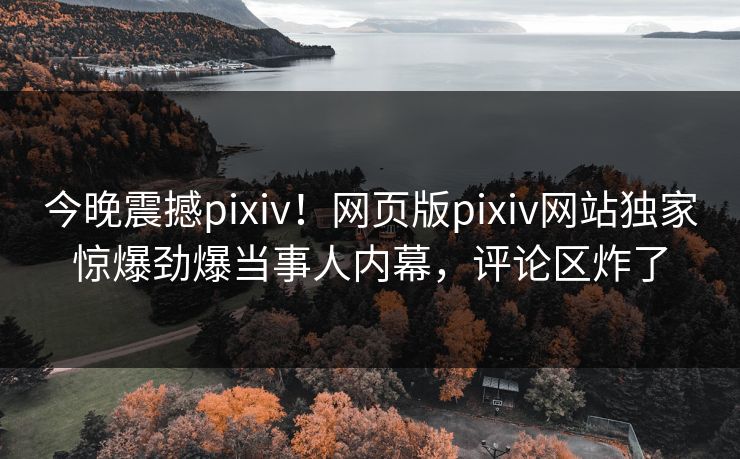 今晚震撼pixiv！网页版pixiv网站独家惊爆劲爆当事人内幕，评论区炸了