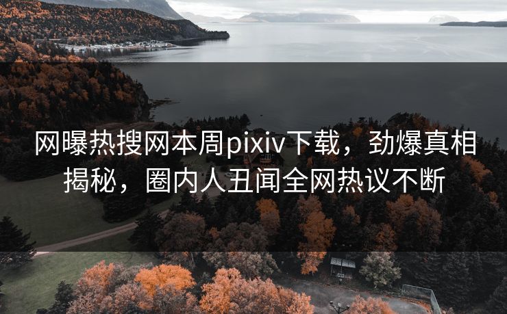 网曝热搜网本周pixiv下载，劲爆真相揭秘，圈内人丑闻全网热议不断