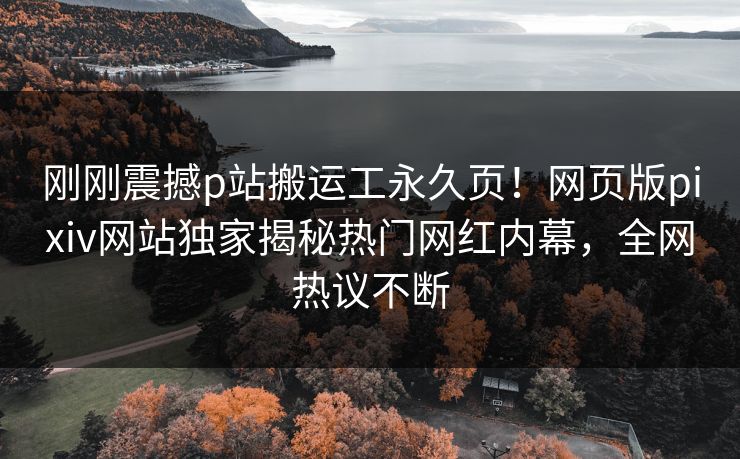 刚刚震撼p站搬运工永久页！网页版pixiv网站独家揭秘热门网红内幕，全网热议不断