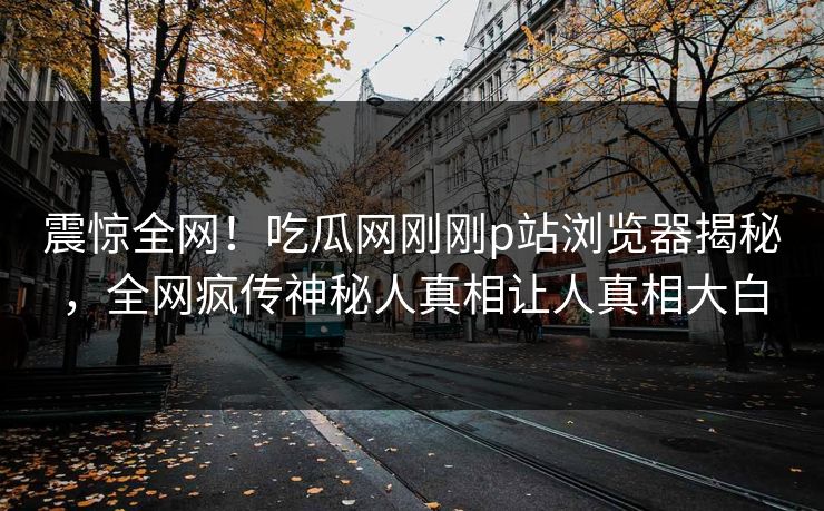 震惊全网！吃瓜网刚刚p站浏览器揭秘，全网疯传神秘人真相让人真相大白